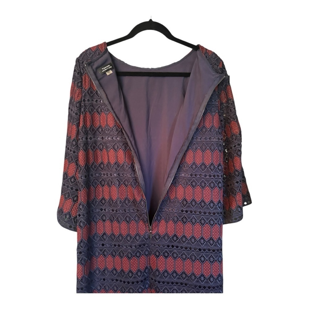 Tahari Navy and Red Dress Size Small (S) - Picture 7 of 8